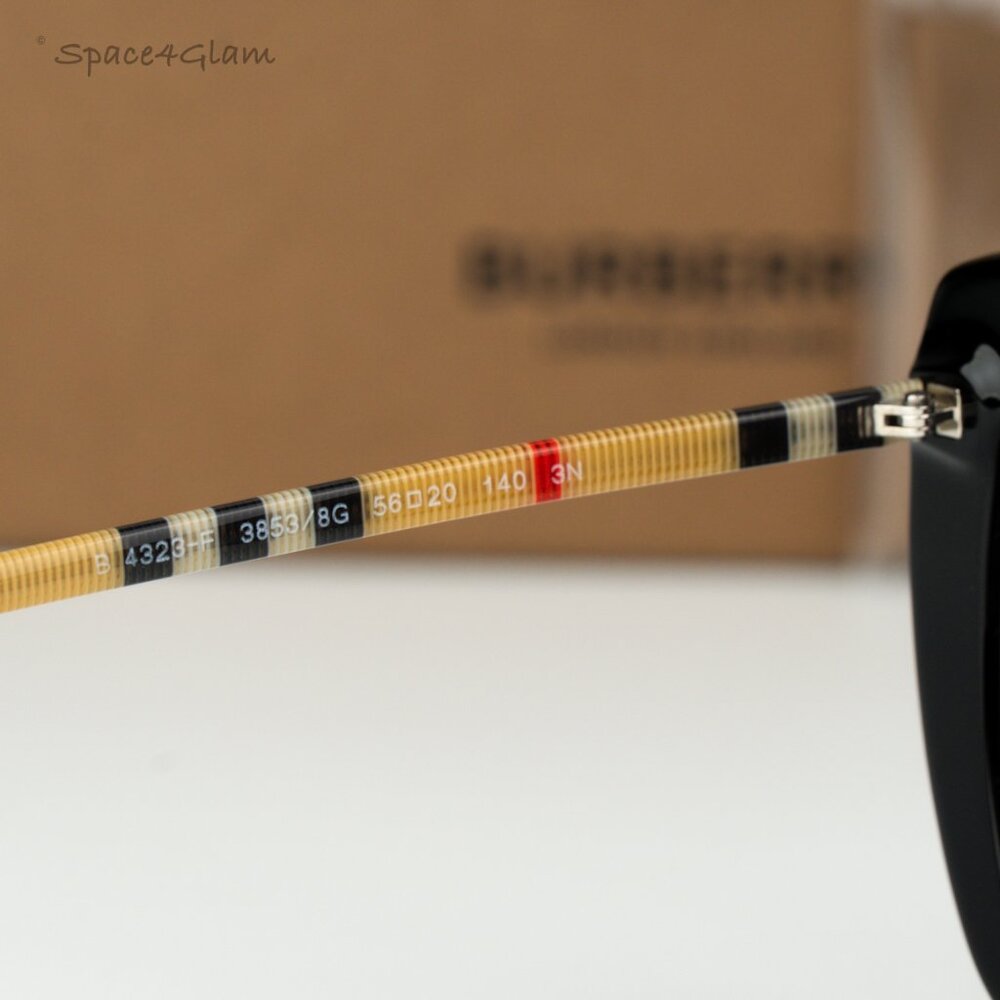 Burberry Women Sunglasses Black Grey Gradient Square BE4323F 38538G BRAND NEW - Picture 6 of 12